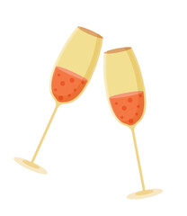 champagne glasses. Cheers Celebration