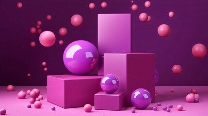 3D Cubes Abstract Background