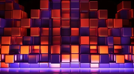 3D Cubes Abstract Background