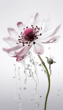 Transparent and Fresh Blooms: A Masterpiece of Creative Photography - Generative Ai