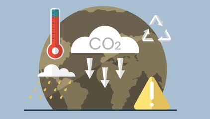 Climate change weather global greenhouse warming risks. Waste disposal, air and water pollution. Global warming, greenhouse gas emissions, deforestation. CO2 carbon dioxide emissions climate pollution