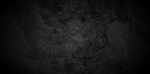 Black stone concrete grunge texture and backdrop background anthracite panorama. Panorama dark grey black slate background or texture.	
