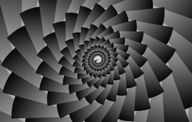 circular motion moving spin spiral optical illusion vector illustration