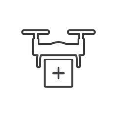 First Aid kit Drone Delivery Icon