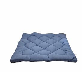 A white di-cut background image (isolate) of the blue mattress topper.