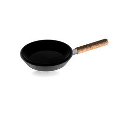 Realistic 3D frying pan on a transparent background