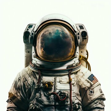 Astronaut in spacesuit isolated. Generative AI