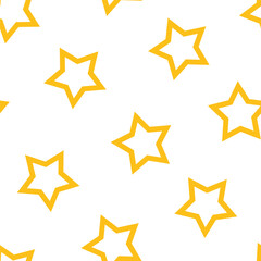 Seamless pattern with yellow stars