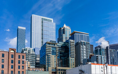 Fototapeta na wymiar City Skyscrapers In Seattle 8