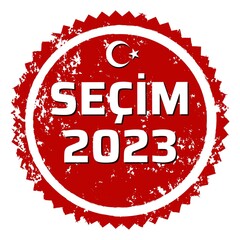 Turkey election 2023. Isolated image. red illustration.