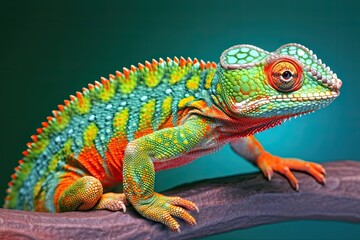 Obraz premium Very colorful chameleon 