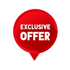 Exclusive offer banner template. Business concept design icon. Vector illustration on white background.
