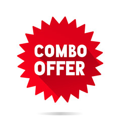 Banner Combo offer sticker icon design. Flat style vector.