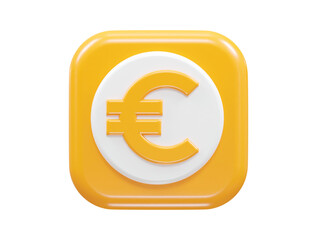 Euro 3d icon vector rendering element