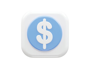 Obraz premium 3d rendering dollar icon vector illustration transparent element
