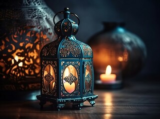 Vintage Lantern with Candle