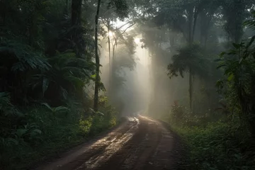 Poster road through the jungle - Created with Generative ai © Rieth