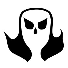 black and white of ghost shape