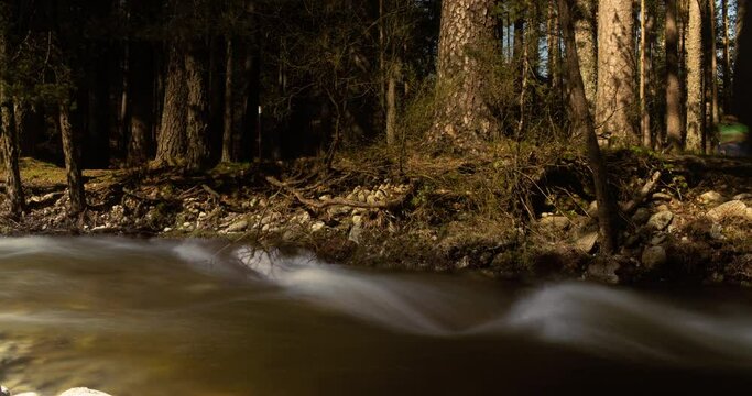 Timelapse of a rapid river