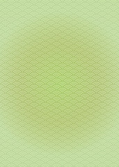 青海波文様　グリーンの背景イラスト