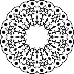 abstract pattern Mandala henna artwork black and white color design swirl 