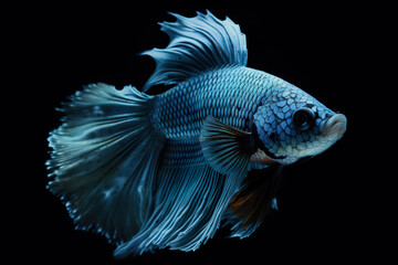 Fototapeta premium Siamese fighting fish in motion, AI generative