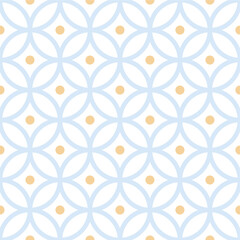 Fototapeta premium Vector seamless pattern with geometric circle