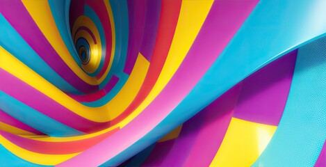 Obraz premium Abstract 3D Colorful Background - Beautiful Graphic