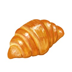 Illustration of Croissant with texture