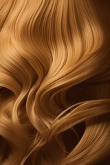 Beautiful golden hair closeup background, created with generative AI