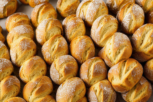 Generative AI of delicious fresh bread in bakery