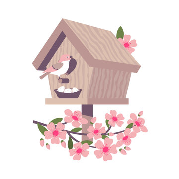 recommend clip art: WOODEN BIRDHOUSE BIRD