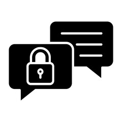 Text Safety Glyph Icon