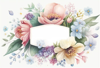 Illustration of beauty  flowers.  Valentine's Day, Mother's Day, a wedding, a birthday, and Easter.  Spring. Summer. AI generated