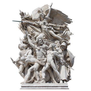 Paris - Arc de Triomphe (La Marseillaise by Rude) / Transparent background