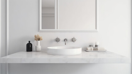 Obraz na płótnie Canvas modern bathroom interior ,Generative AI.