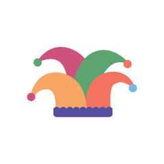 April Fools Day with Jester Hat Illustration 