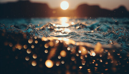 Glistening Oceanic Sunbeams - Generative Ai