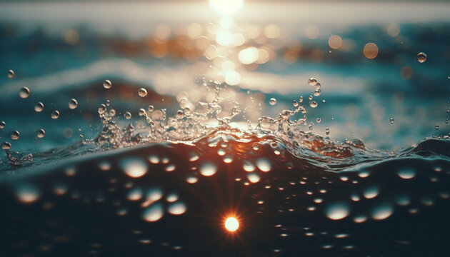 Glistening Oceanic Sunbeams - Generative Ai