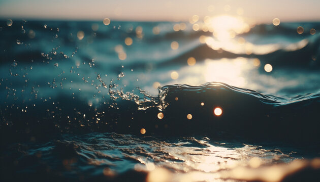 Glittering Ocean Reflections - Generative Ai