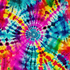 brightly colored tie-dye patterns
