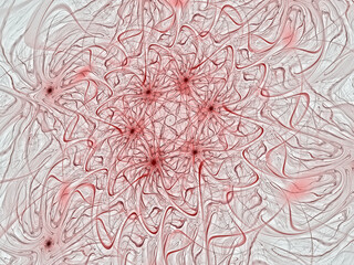 Abstract Magic energy multicolored fractal. 3D rendering.