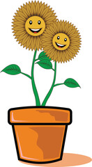 Obraz premium sunflower vector image illustrations