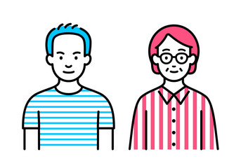 夫婦のベクターセット