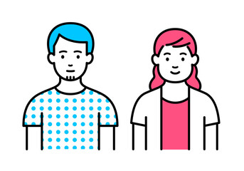 夫婦のベクターセット