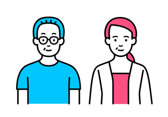 夫婦のベクターセット