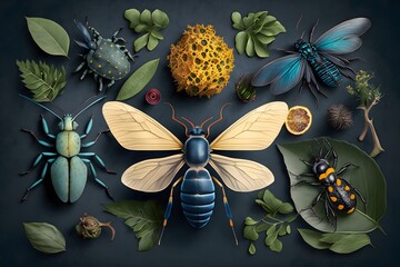 insects created using AI Generative Technology