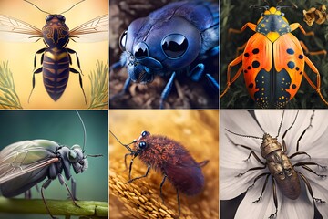 insects created using AI Generative Technology