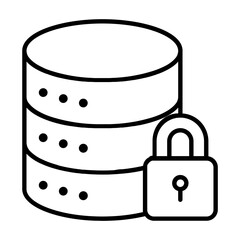 Encrypted Data Outline Icon