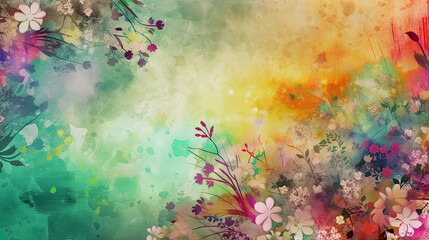 Obraz na płótnie Canvas Colorful spring-themed design. Generative AI